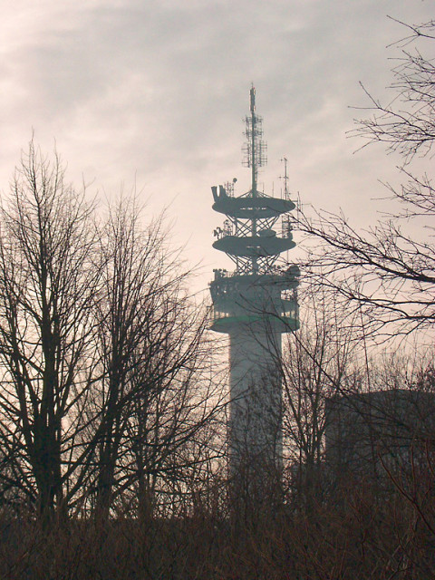 De communicatie-toren in Amsterdam.